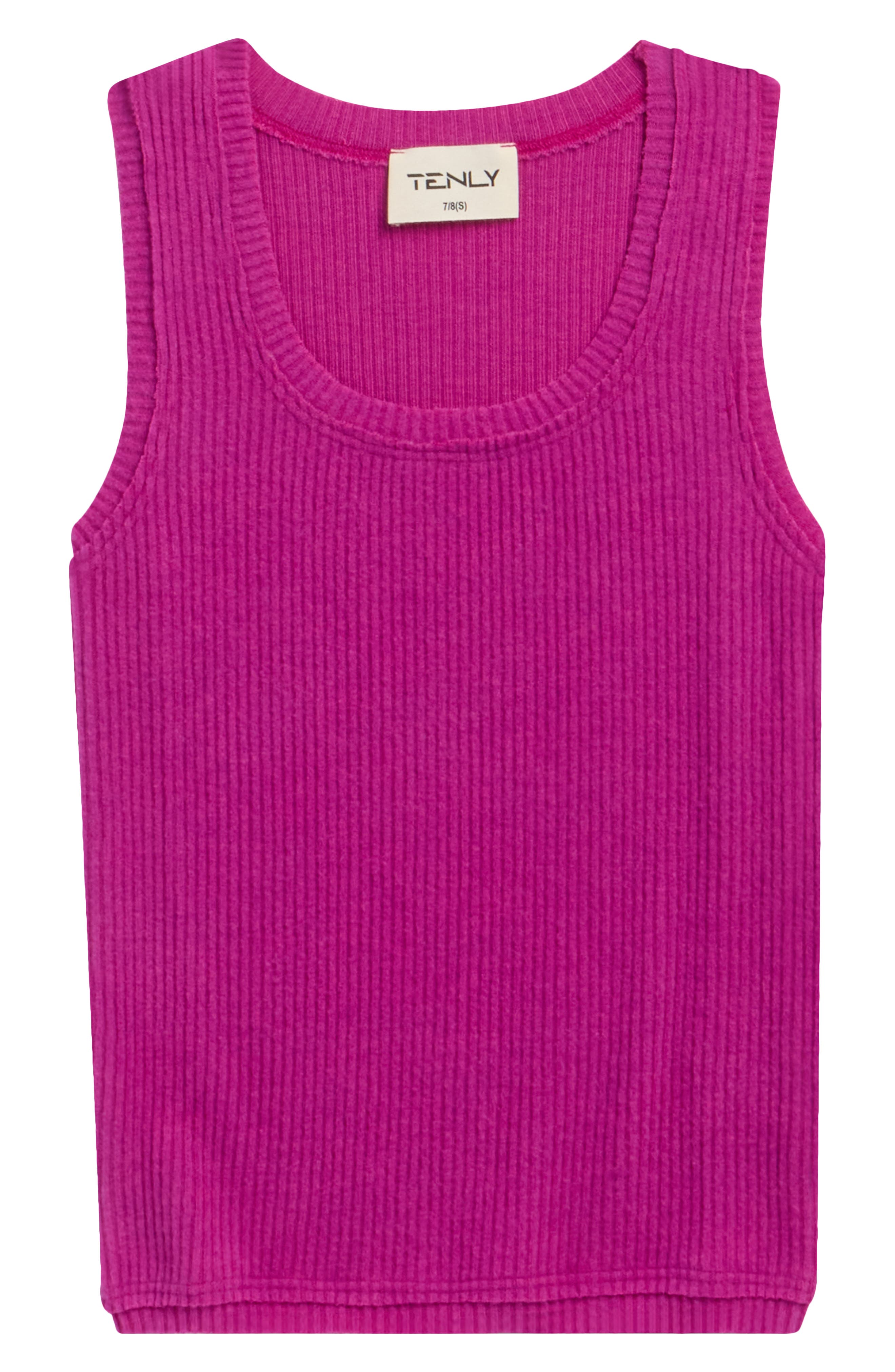 Tenly Kids' Hacci Rib Tank In Pink