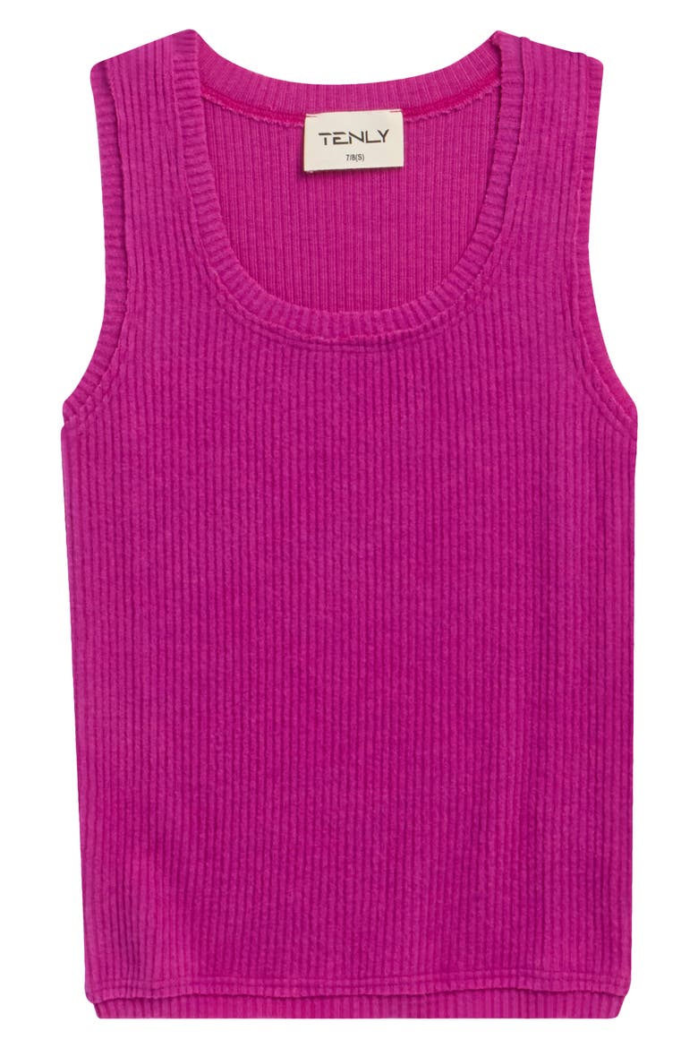 Kids' Hacci Rib Tank, Main, color, HEATHER DRAGON FRUIT