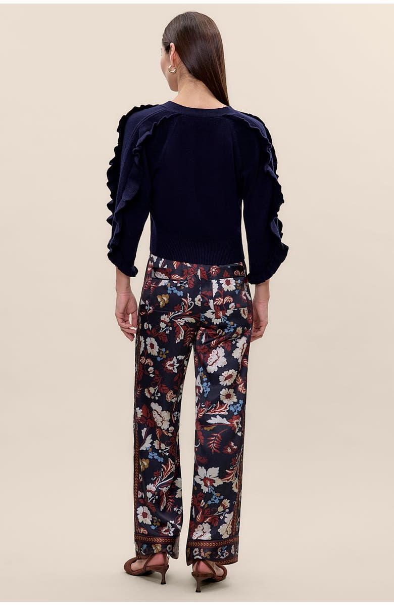 Rebecca Taylor Kaia Knit Cardigan, Alternate, color, Navy