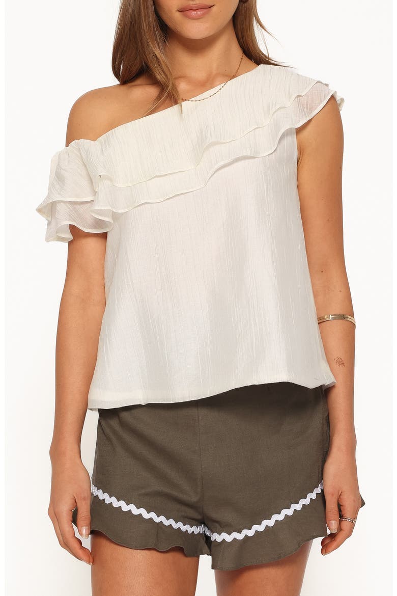 Veana One Shoulder Top, Main, color, CREAM
