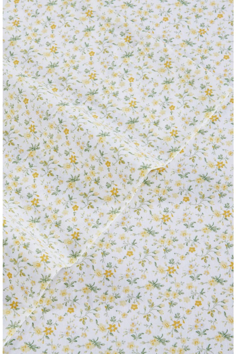 Evie Cotton Percale Sheet Set, Alternate, color, SUN GOLD