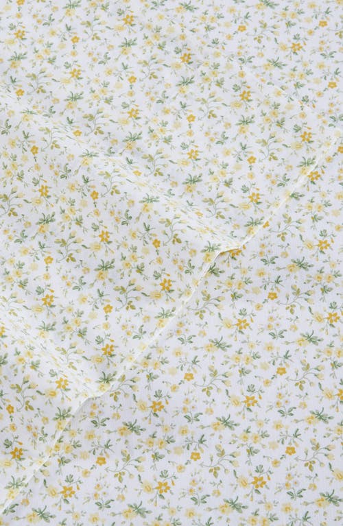 Laura Ashley Evie Twin Cotton Sheet Set In Sun Gold