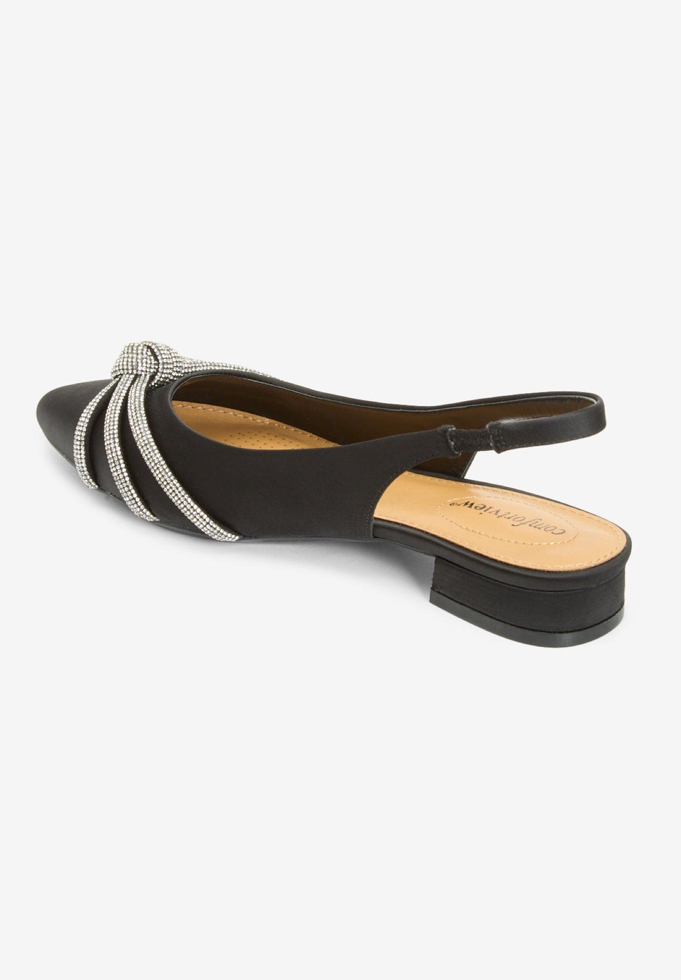 Comfortview The Evelyn Slingback, Alternate, color, Black