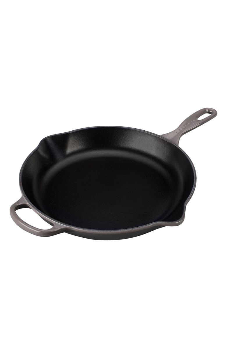 Le Creuset Signature Handle Enamel 11 3/4 Inch Cast Iron Skillet, Main, color, Oyster
