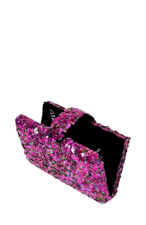Simitri Classic Sequin Kitsch Clutch In Red