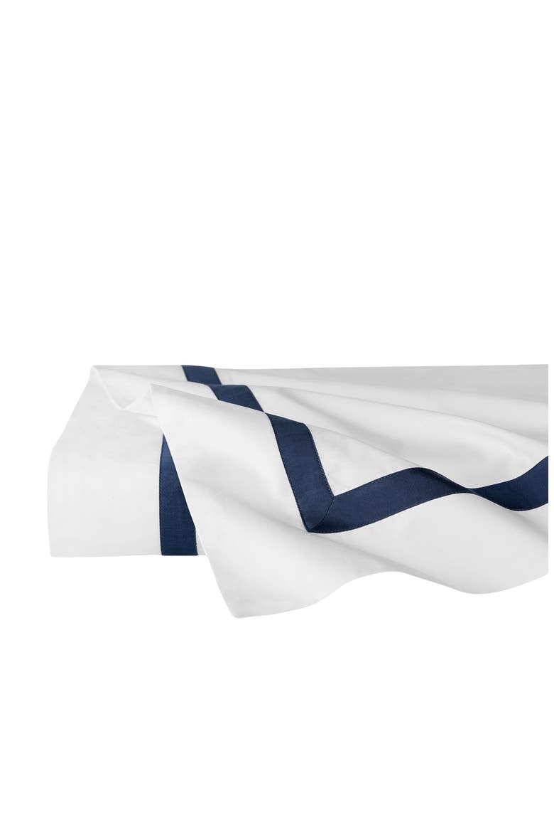 Estate Flat Sheet, Main, color, WHITE/ NAVY