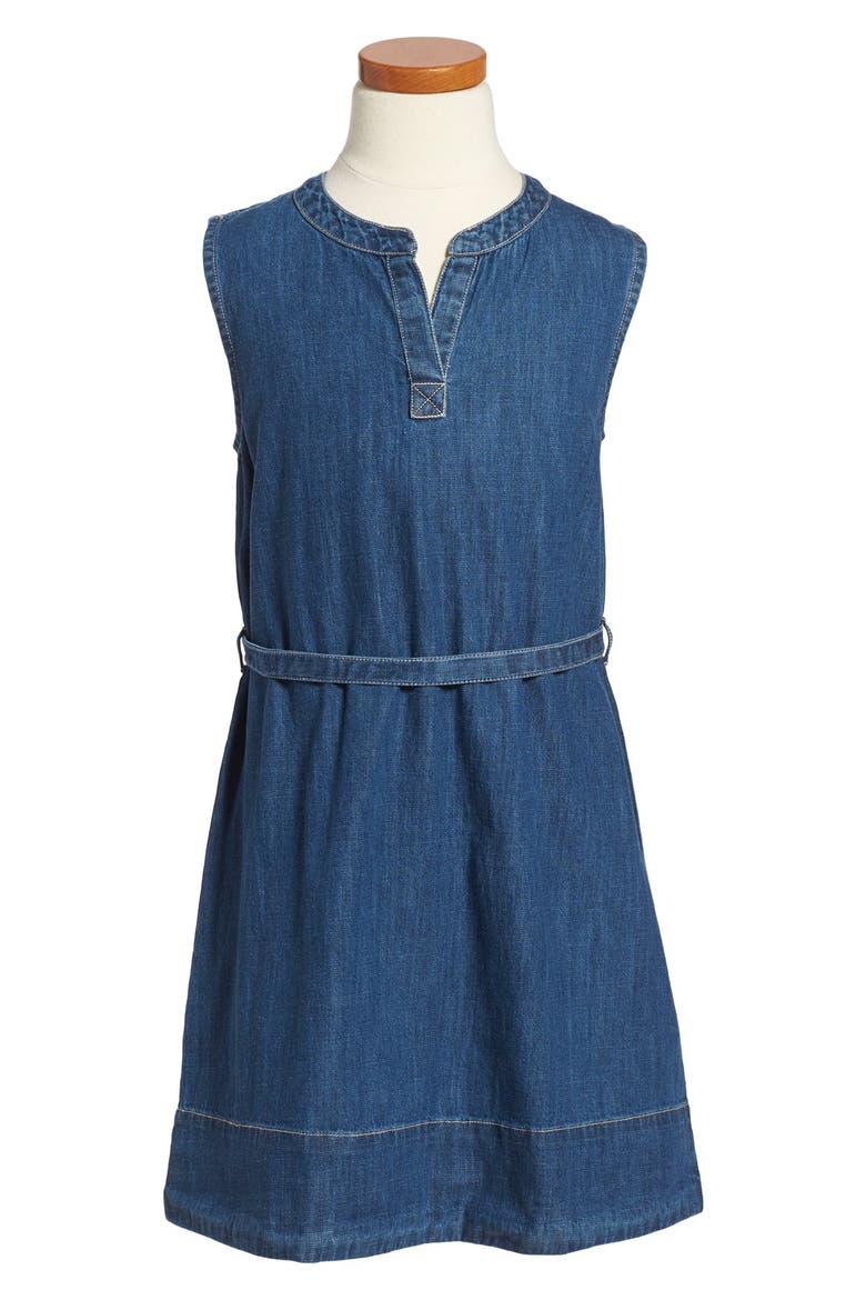 Peek 'Rose' Sleeveless Denim Dress, Main, color, INDIGO