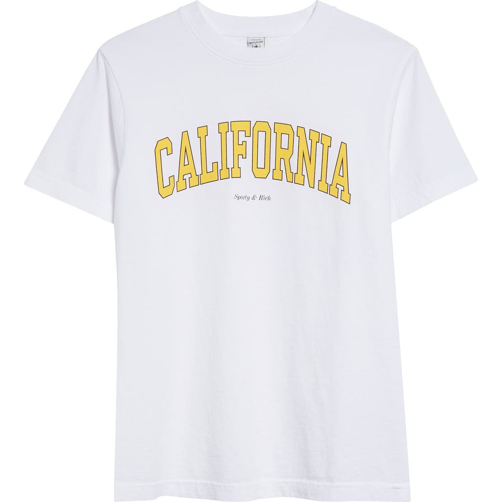 Sporty And Rich Sporty & Rich California Cotton Graphic T-shirt In White
