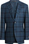 Canali Siena Regular Fit Windowpane Check Brushed Wool Sport Coat