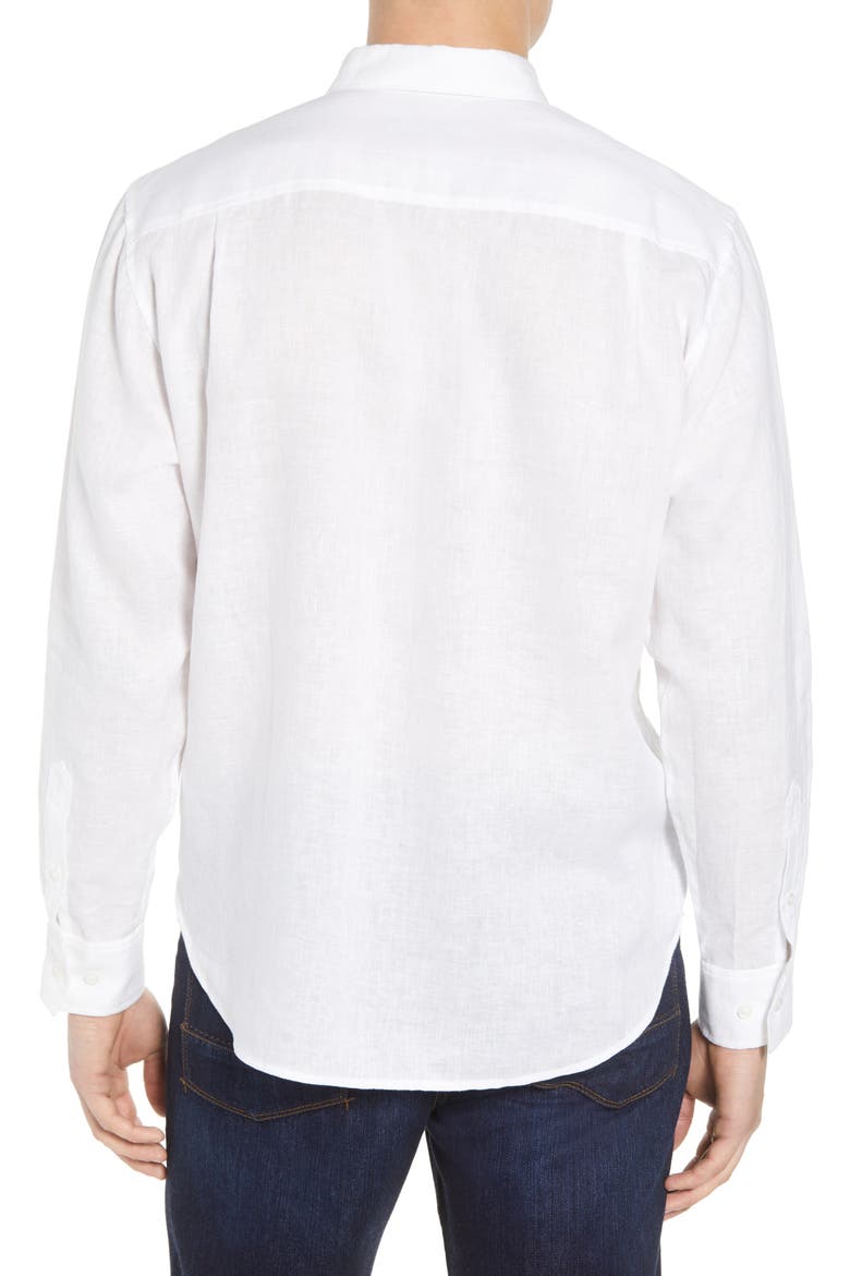Get Your Groom On Linen Sport Shirt, Alternate, color, WHITE