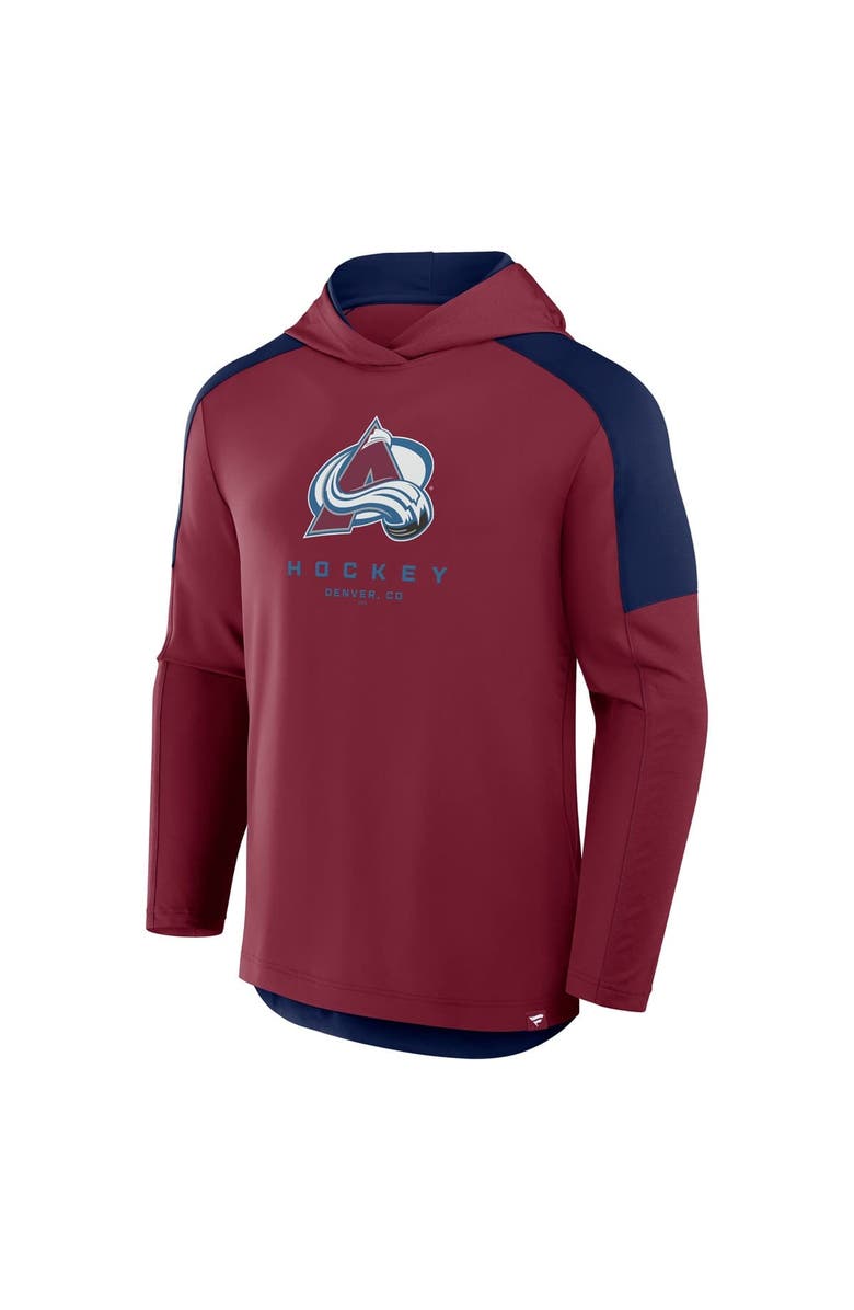 FANATICS Men's Fanatics Burgundy Colorado Avalanche Meta Game Transitional Pullover Hoodie, Alternate, color, Burgundy