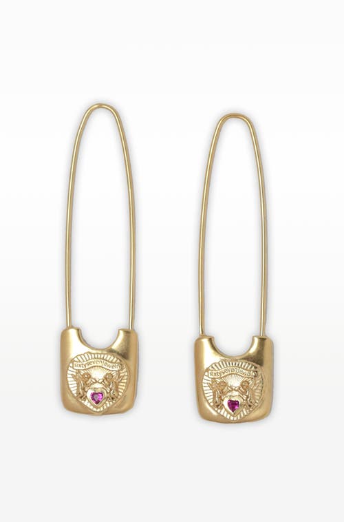 67jewelry Gold Safety Pin Earrings In Gold
