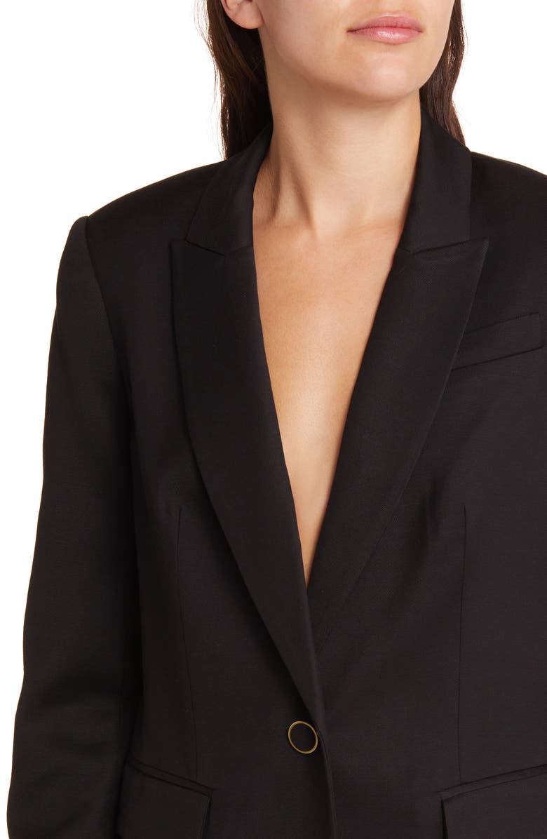 Milly Alexa One-Button Twill Jacket, Alternate, color,