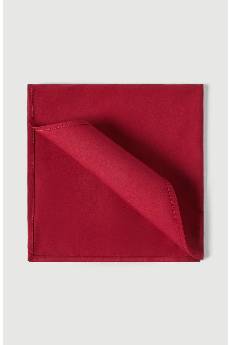 Red cotton twill pocket square for tuxedo, Main, color, Red