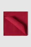 Brunello Cucinelli Red cotton twill pocket square for tuxedo