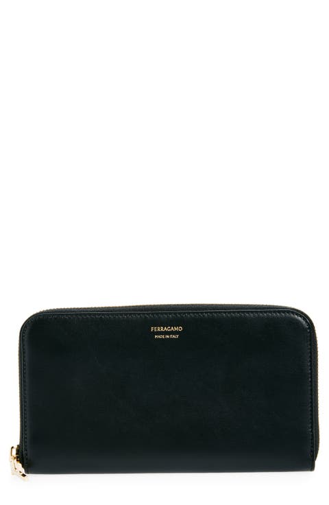 Hot Stamp Leather Continental Wallet