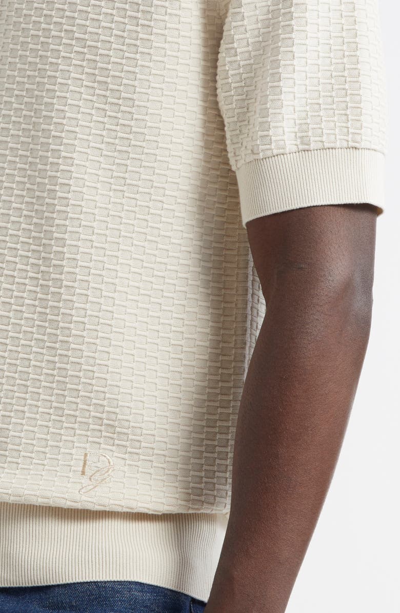 Dolce&Gabbana Textured Polo Sweater, Alternate, color, M2826 Beige Chiarissimo