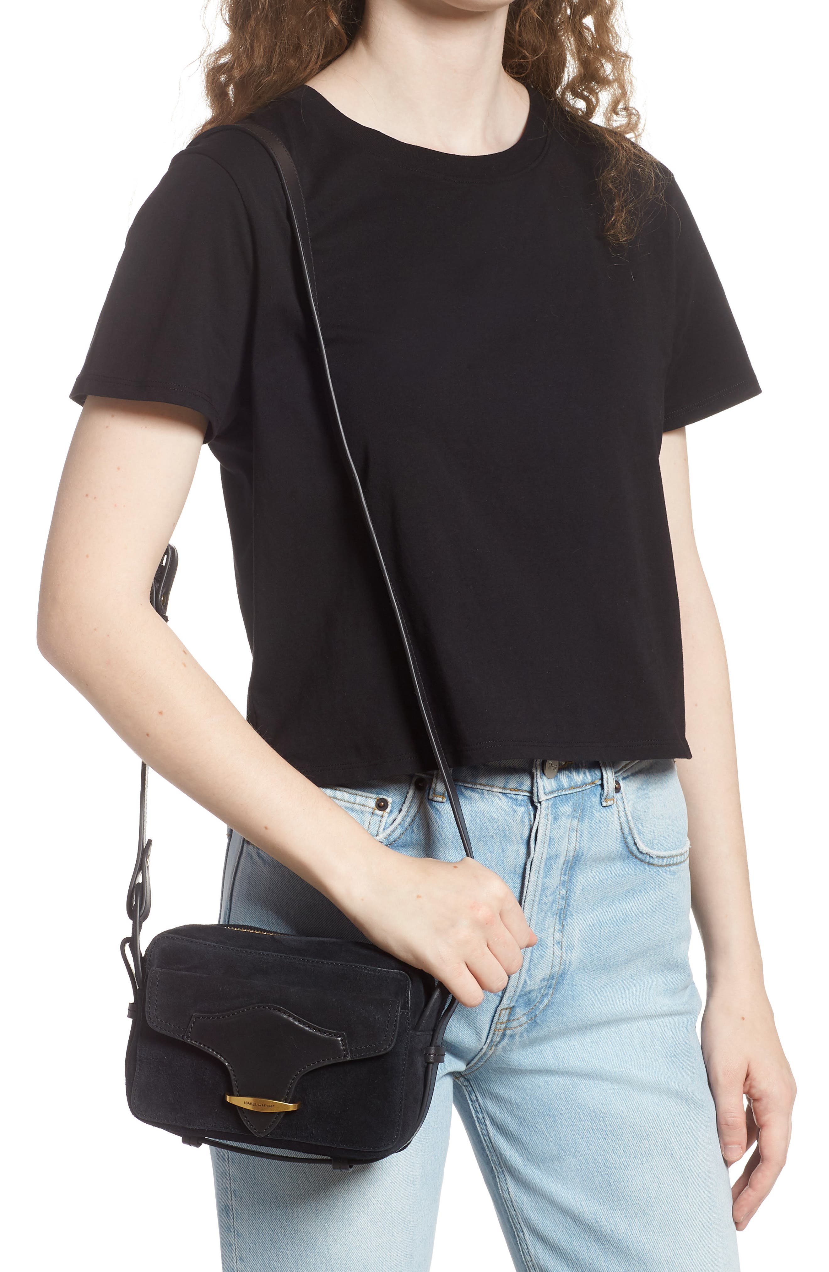 Isabel Marant Wasy Suede Crossbody Bag, Alternate, color, 