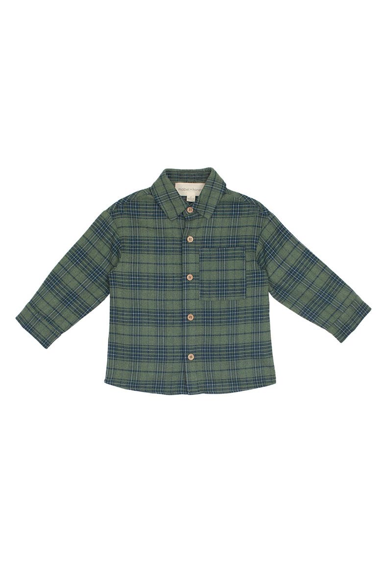 Beckett and Bear Cozy Creatures Brothers Top, Main, color, Green