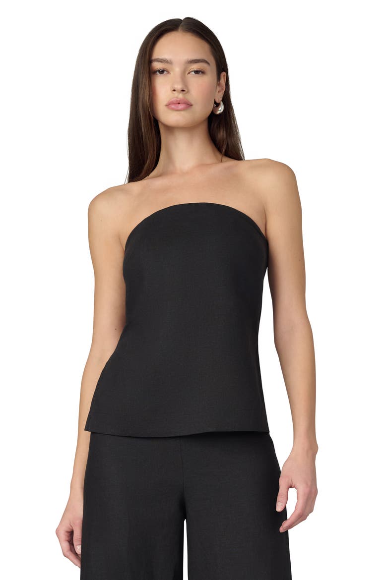 The Mariel Strapless Top, Alternate, color, BLACK