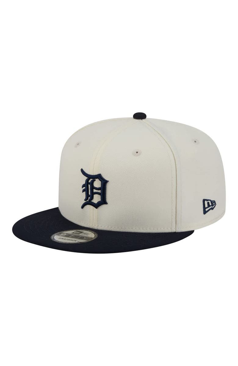New Era Men's New Era Cream/Navy Detroit Tigers Localized 9FIFTY Snapback Hat, Alternate, color, Cream