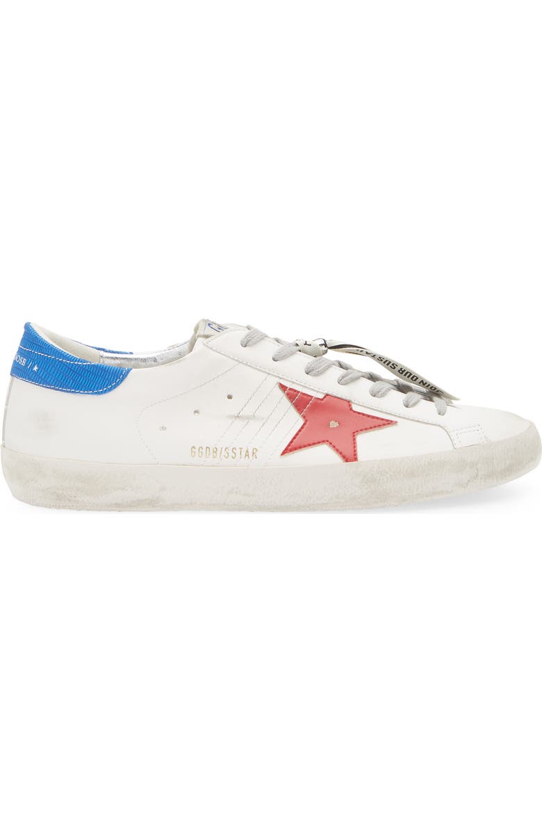 Golden Goose Super-Star Bio Based Sneaker, Alternate, color, White/ Red/ Blue