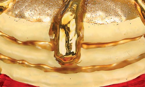 Old World Christmas Short Stack Glass Ornament In Brown