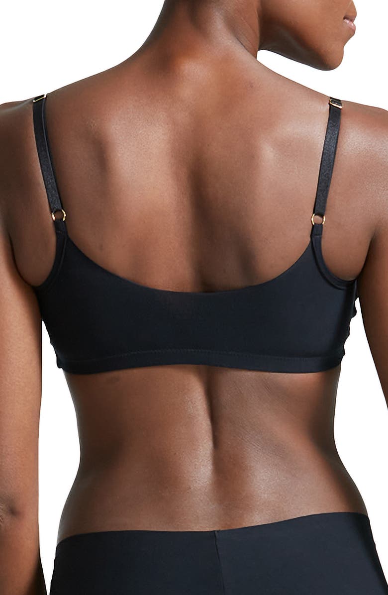Commando Butter Bralette, Alternate, color, Black
