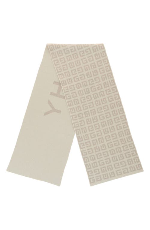 Givenchy 4g Reversible Wool & Cashmere Blend Scarf In Gray
