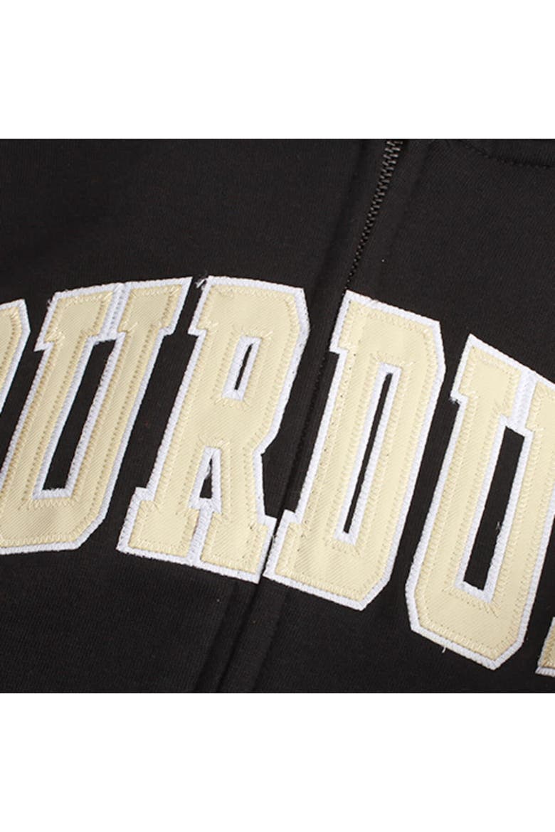 Women's Stadium Athletic Black Purdue Boilermakers Arched Name Full-Zip Hoodie, Alternate, color, Black