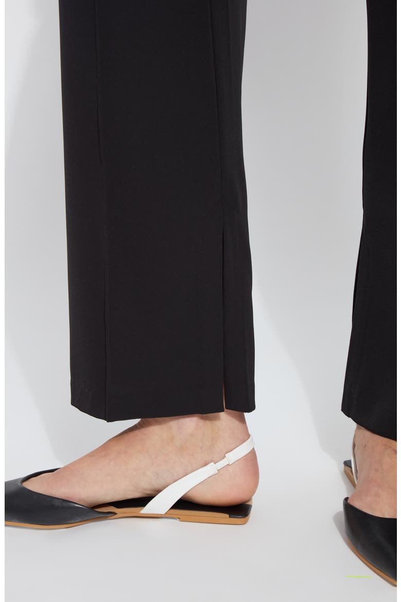 Genevieve Drawstring Inside Slit Pants, Alternate, color, BLACK