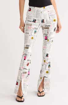 Desigual Newspaper Print Pants