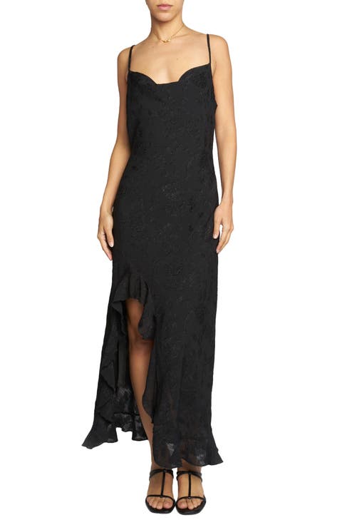 Brocade Ruffle Dress