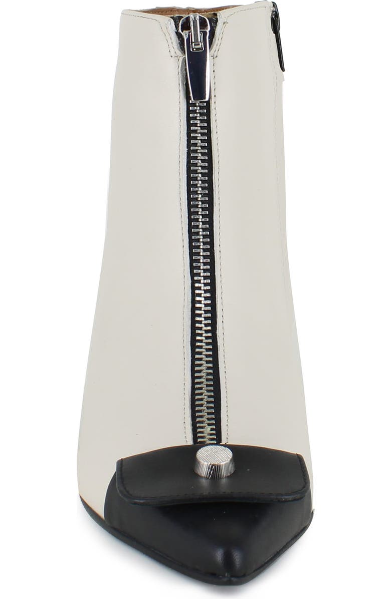 ZIGI Renathe Pointed Cap Toe Bootie, Alternate, color, Black White Leather