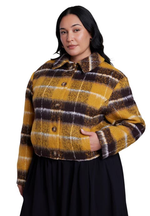 Brushed Plaid Jacket (plus)