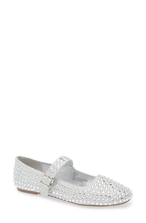 Crystal Embellished Mary Jane Flat (Women)