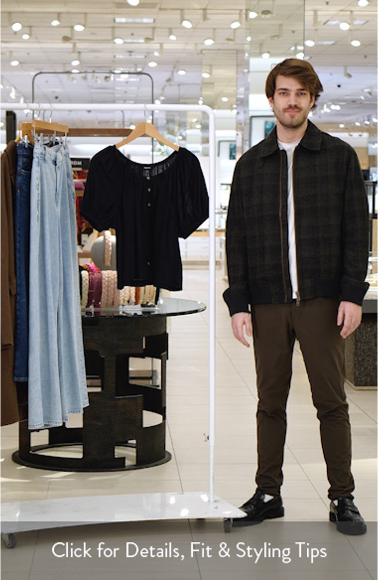 Puff Sleeve A-Line Cotton Blend Voile Top, sales video thumbnail