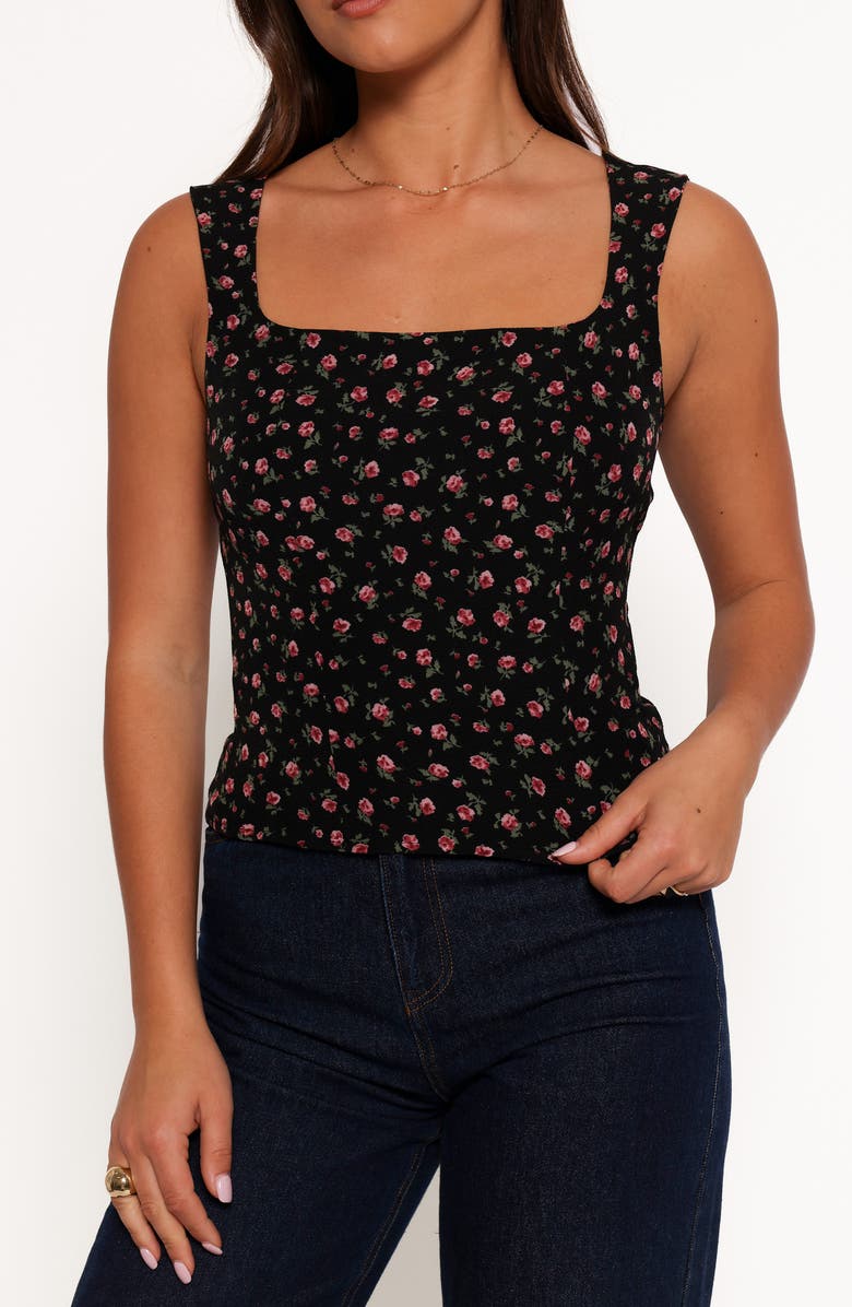 Petal & Pup Katya Floral Square Neck Tank, Alternate, color, Rosette Ditsy