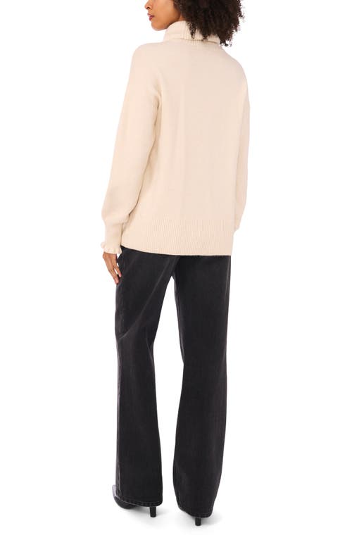 1.state Bow Turtleneck Sweater In Neutral