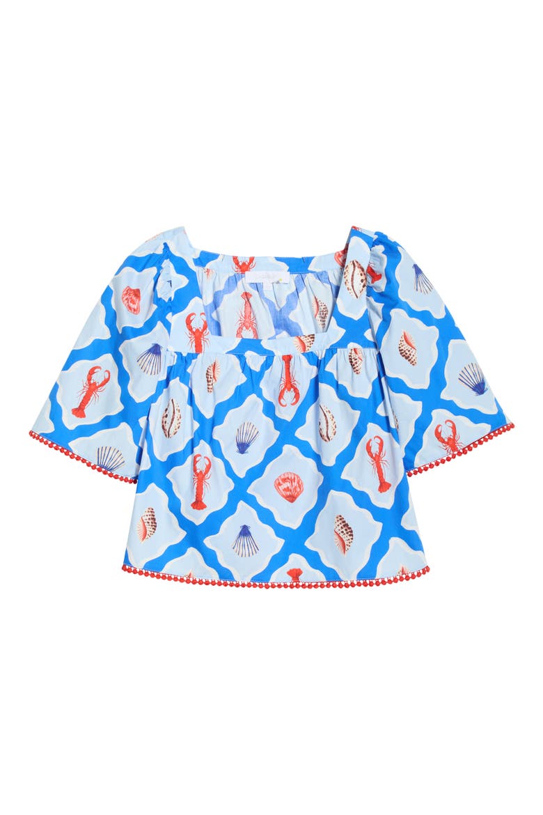 Lobster Bay Durmy Cotton Top, Alternate, color, WHITE BLUE-MULTI