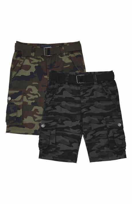 XRAY Kids' 2-Pack Belted Twill Cargo Shorts
