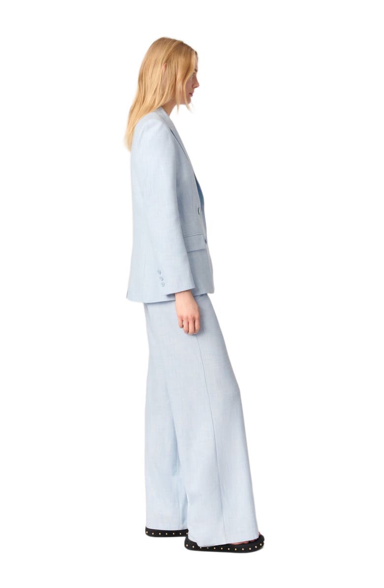 maje Suit jacket, Alternate, color, Blue Sky