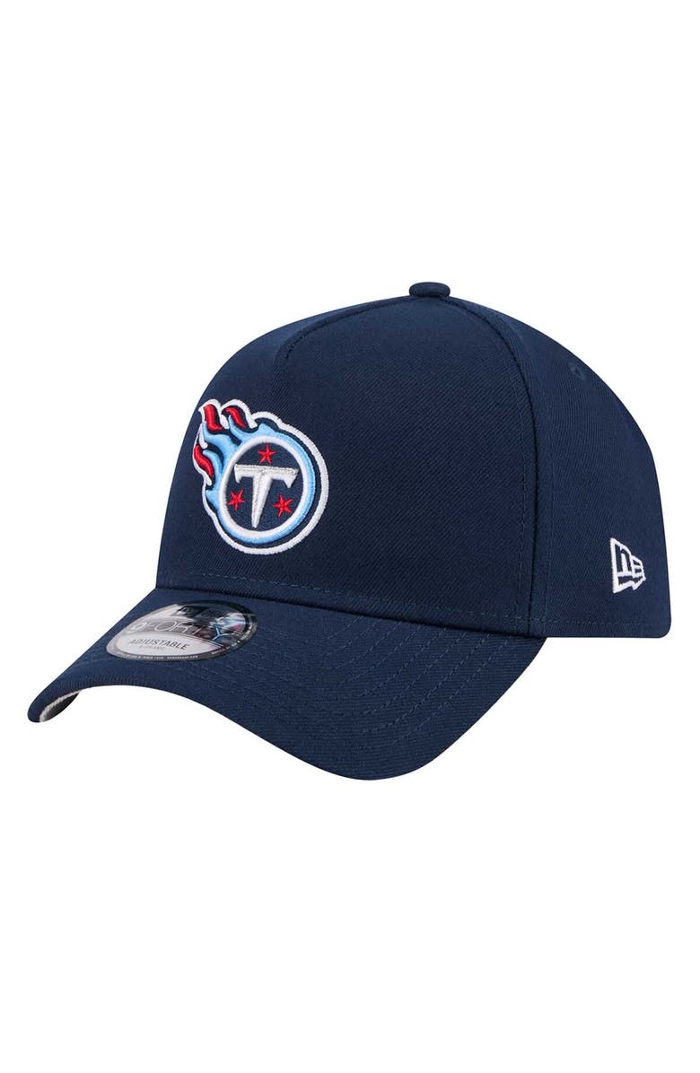 New Era Men's New Era  Navy Tennessee Titans A-Frame 9FORTY Adjustable Hat, Main, color, 