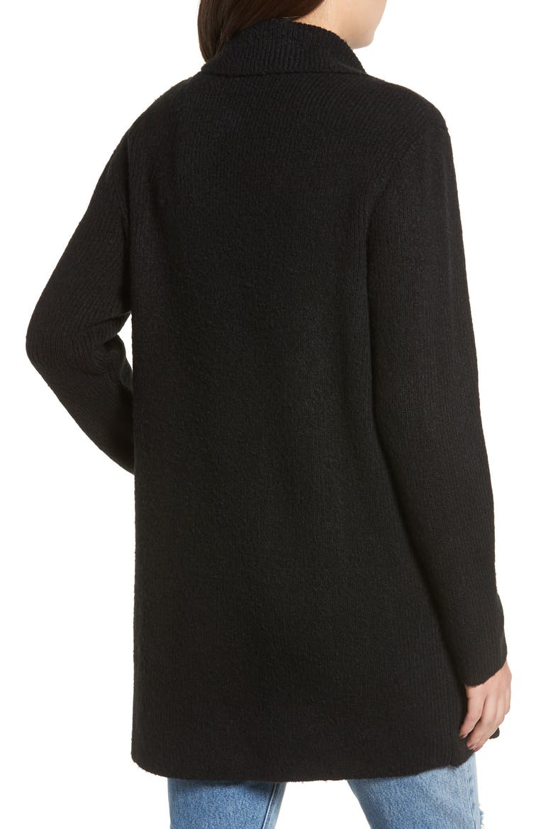 Knit Sweater Coat, Alternate, color, BLACK