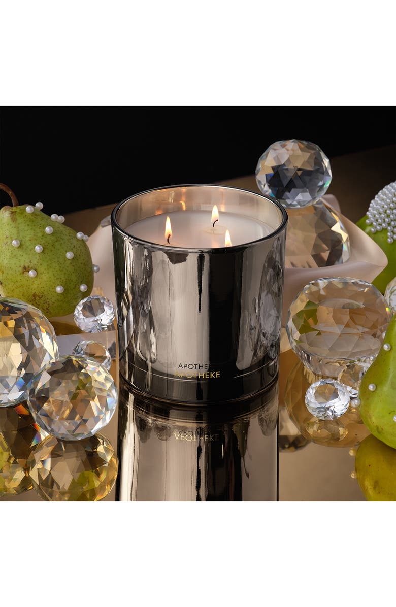 APOTHEKE White Vetiver Three-Wick Scented Candle, Alternate, color, Dark Grey