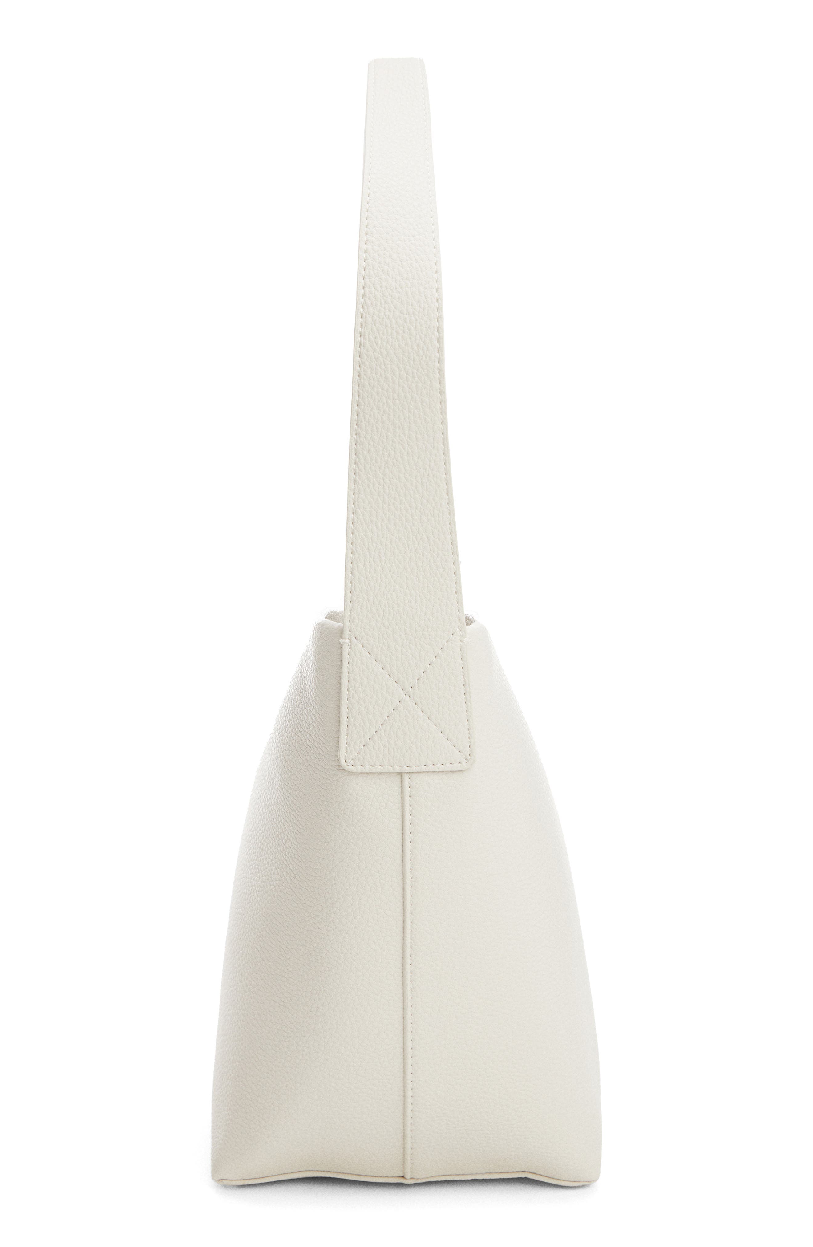 MANGO Faux Leather Bucket Bag, Alternate, color, 