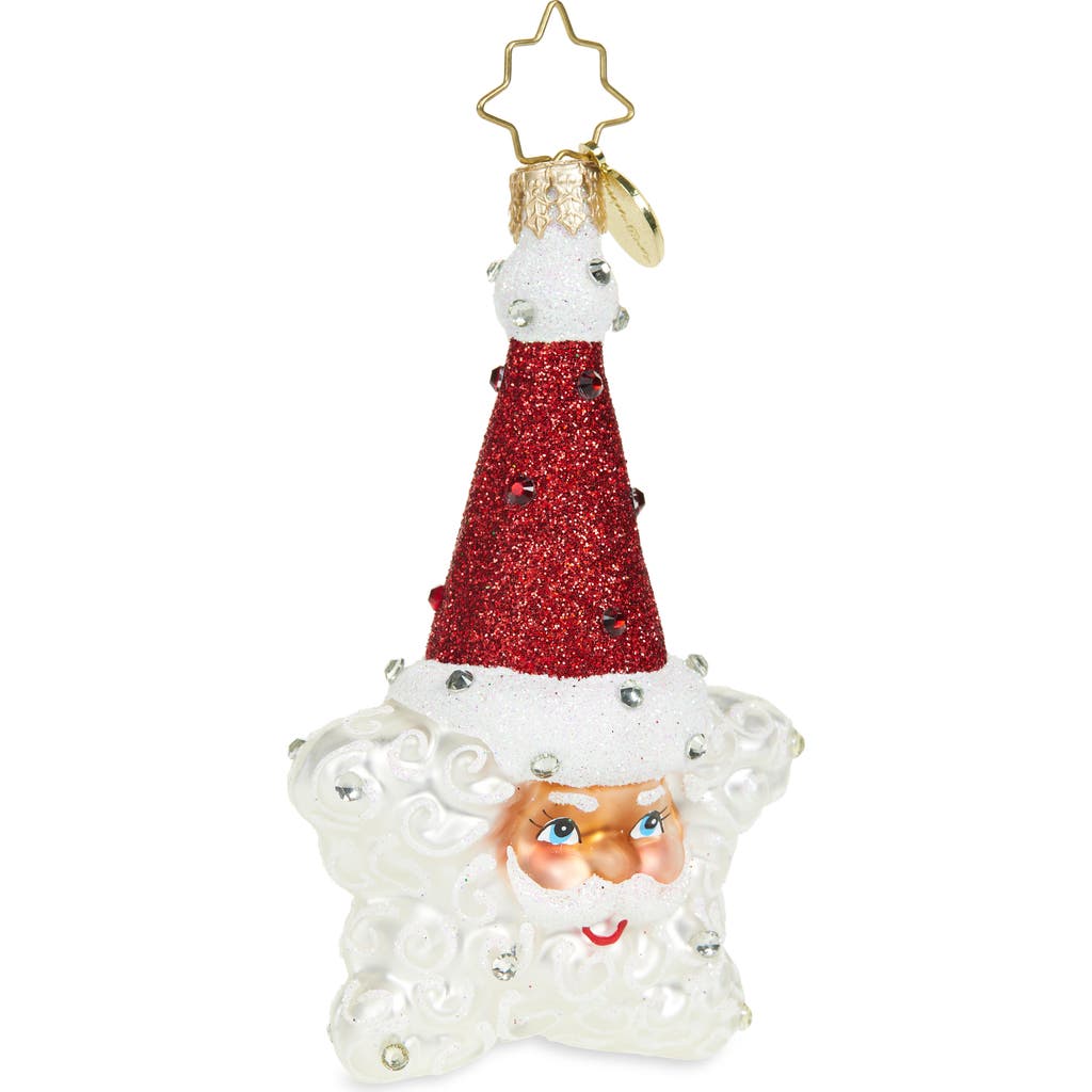Christopher Radko Santa's Star Power Glass Ornament in Red Multi  product