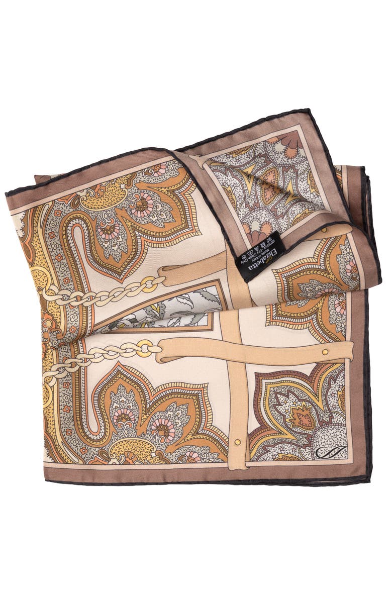 Elizabetta Francesca - Silk Bandana, Alternate, color, Chestnut Brown