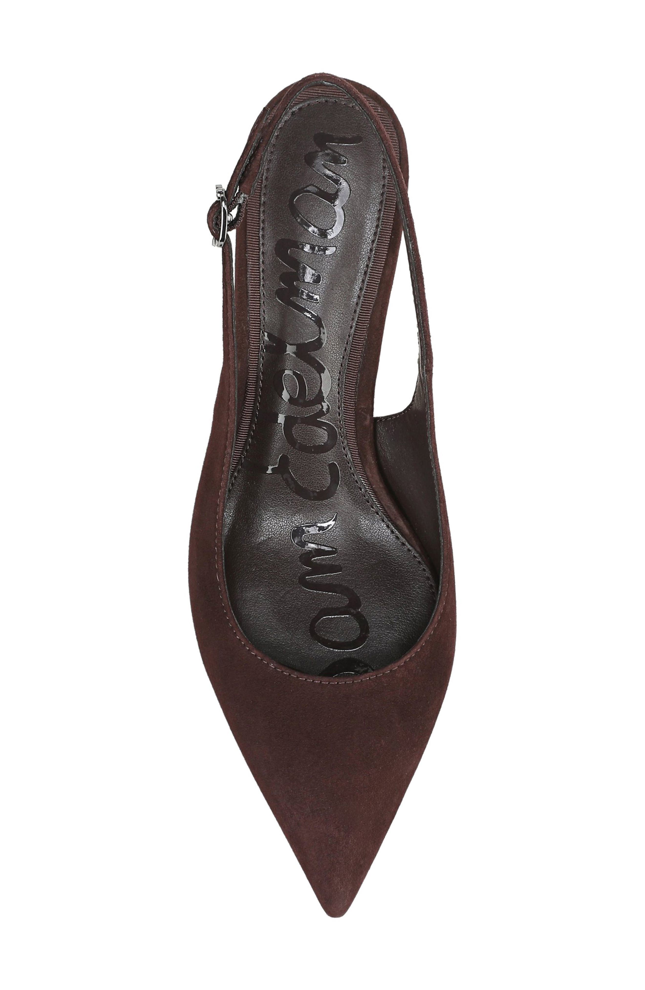 Winfred Pointed Toe Slingback Sandal, Alternate, color, CAFE NOIR