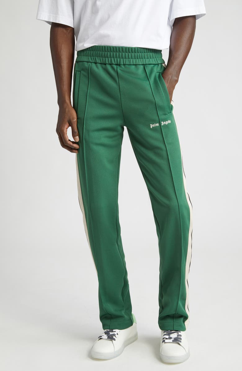 Palm Angels Classic Side Stripe Track Pants, Main, color, Forest Green Wh
